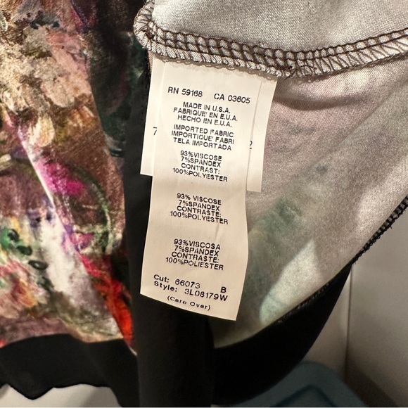 NEW Karen Kane Multicolor Artistic Blouse - Picture 4 of 9